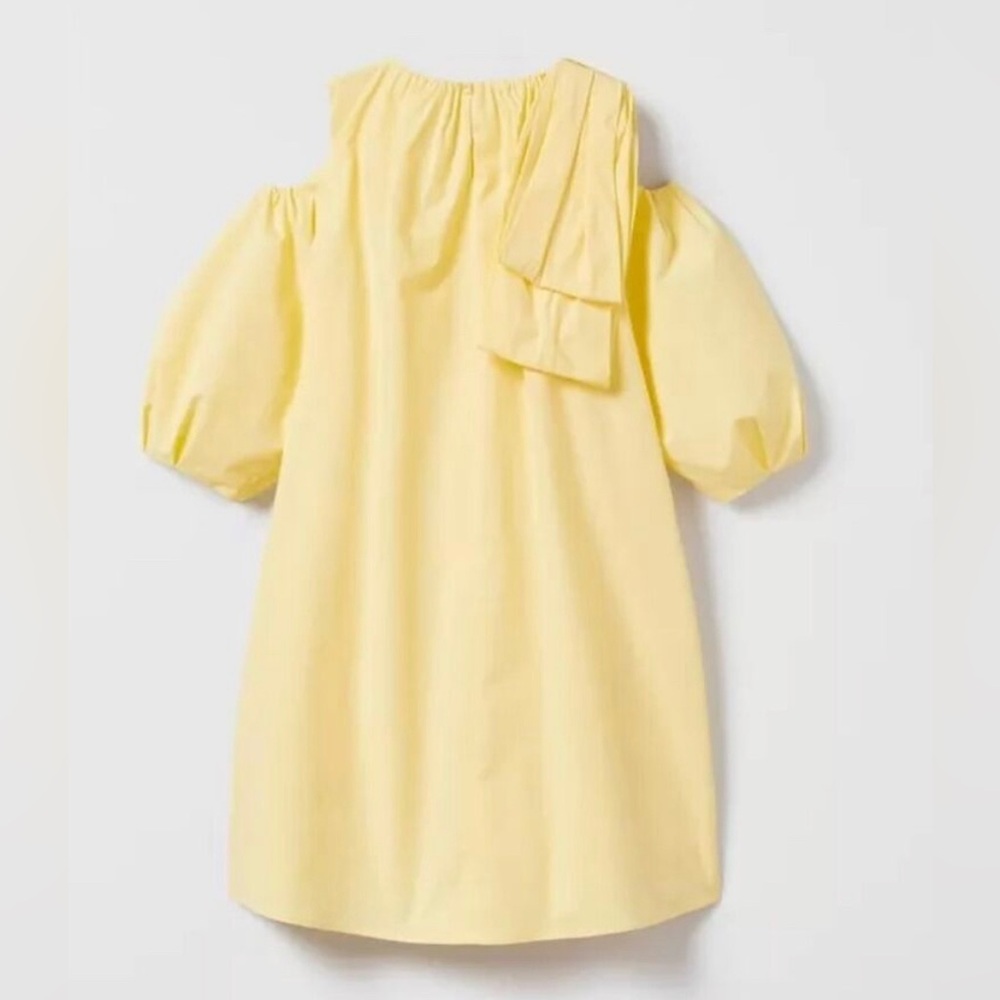 Zara Poplin Dress with Bow Size 6